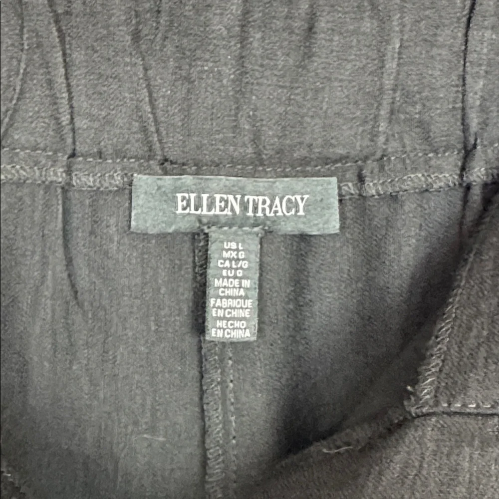 Ellen Tracy‎ Women’s Pleated Wide Leg Pants Large Black